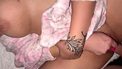 curvy milf cums hard on huge cock vibrator pov orgasms