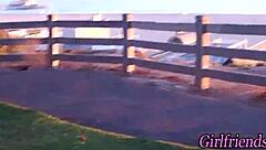 pov of tiny titted teen lez fingering and licking wet pussy