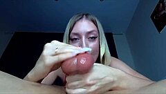i couldn't hold back shooting my hard dick cum straight down her throat for a full swallow