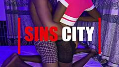 Homemade Nigerian girl bent over taking massive black cock missionary style?