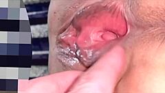 Amateur Wife's Shaved Pussy Close-Up 193 Days Post-Virginity Loss