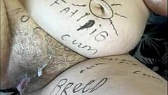 check out my quick clips of fat wife creampies body writing and slutty teasing closeups