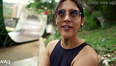 stumbled on huge ass czech milf flashing at public park