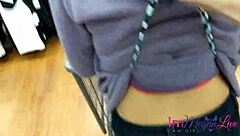 Immeganlive Rips Wedgie Panties Exposing Big Tits Ass in Public