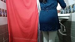 What if virgin boss roughly bends pregnant secretary over office bathroom sink?