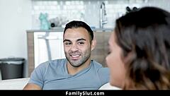 YOUNG stepdaughter EXAMINES stepdad's LONG COCK then gets DOGGYSTYLE POUNDED hard - familyslut