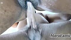 craving mara exotic's creamy hairy ebony milf pussy backshots?