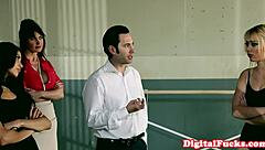 Big Titted Beauty Rides Huge Cock Deep In Her Tight Ass