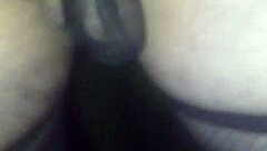 She wanders woods wearing only g-string fishnet stockings