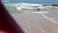 Yuri Gaúcho Wife Bares Big Tits and Ass on Nudist Beach for All