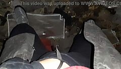 VILLAGE GIRL FINGERS PUSSY TO ORGASM IN COLD RANCH BARN