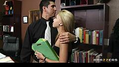 diamond kitty's big tits bounce in rough office doggystyle pounding.