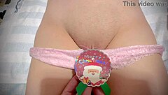 my virgin pussy... first xmas show for hubby!!