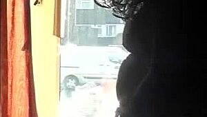 Sissy Bisexual Mark Wright Risks Exposure by Window