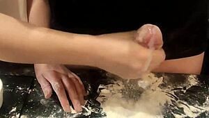 Cooking dick for dinner gets wild with flour breading!