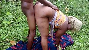 forest christmas turns wild with two bbc on my fat ass