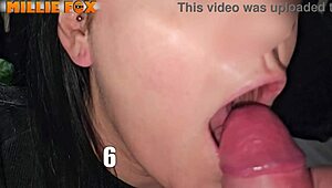 Big Cum Shots And Swallowing Loads! Milf Takes Blowjob To Cum In Mouth Compilation.
