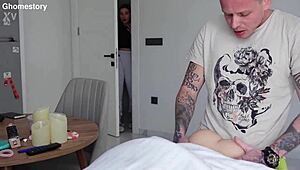 I got caught banging this sex doll, but stepmom jumped in and made the most of it with her tight ass