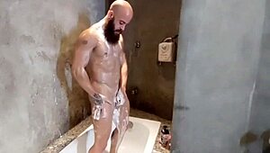 What if your stepson is jerking off in the bathroom, only to end up pounding your big pussy hard?