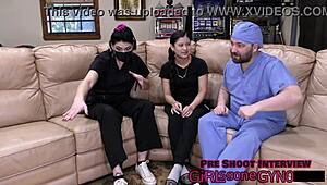 Spread your ass for this cheerleader physical, Mya - time to finger and dominate that tight hole